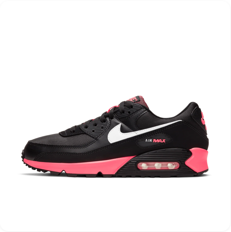Nike Air Max 90 – Black / White / Racer Pink