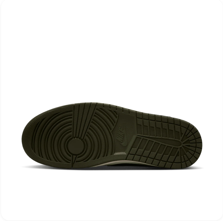 Air Jordan 1 Retro Low OG – White / Medium Olive / Black