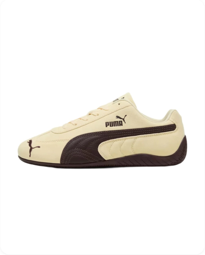 Puma Speedcat OG Warm White Dark Chocolate side view 2