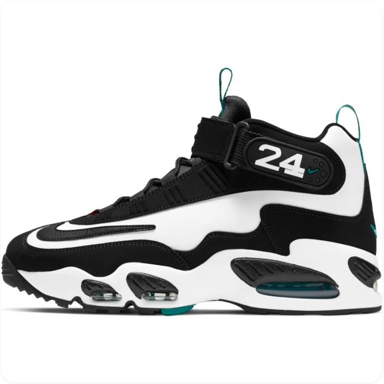 Nike Air Griffey Max 1 Black White Freshwater side view 2