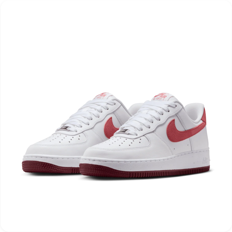 Nike Air Force 1 '07 – White / Adobe / Team Red