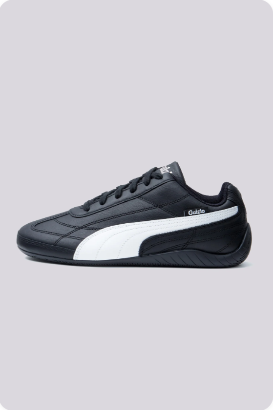 Puma x Guizio Speedcat Black White side view 2