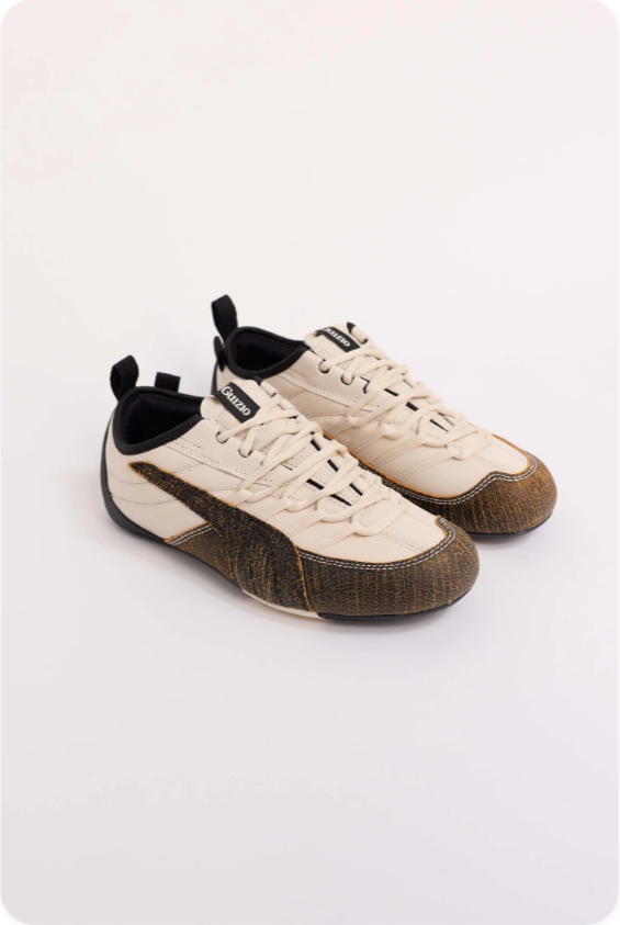 Puma Low-Profile Sneaker – Cream / Olive Cork Wrap / Black