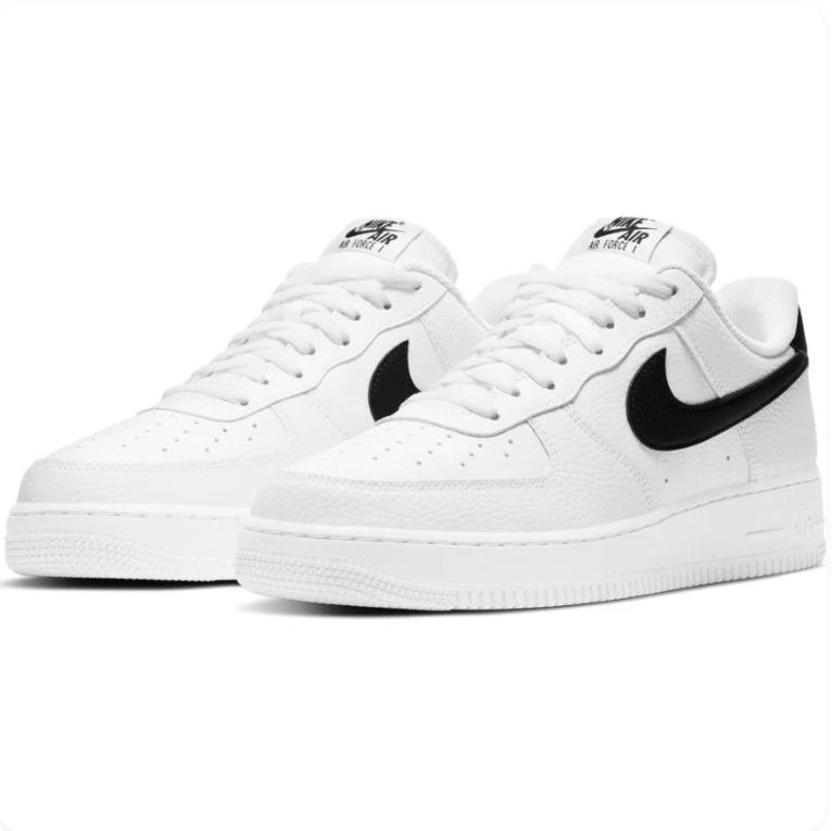 Nike Air Force 1 07 White Black pair view