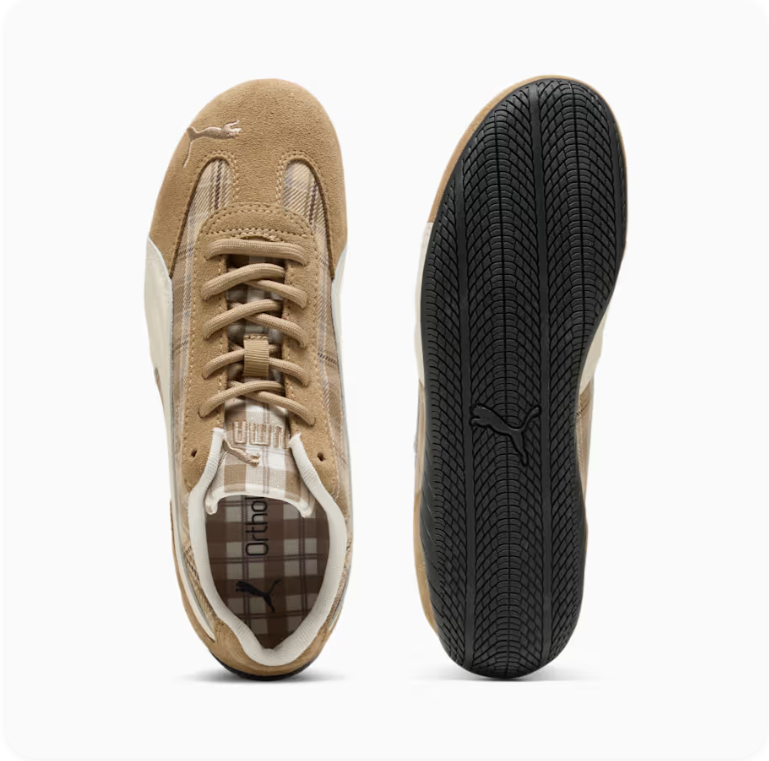 Puma Speedcat OG – Toasted Coconut / Plaid / Warm White