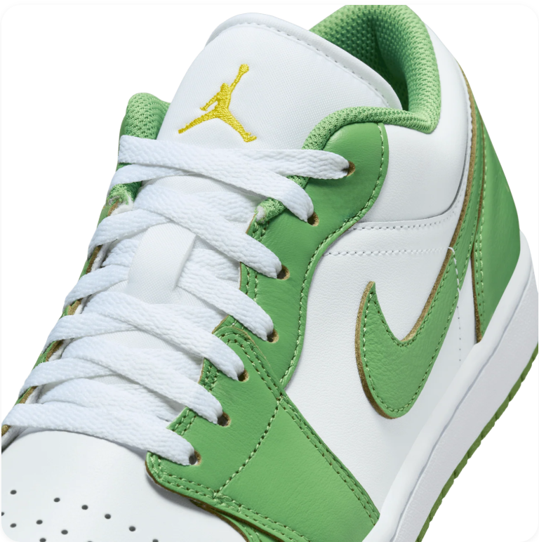 Air Jordan 1 Low – White / Chlorophyll