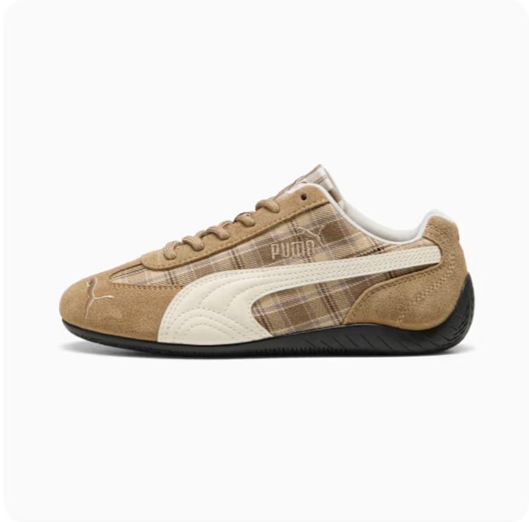 Puma Speedcat OG Toasted Coconut Plaid Warm White side view 1