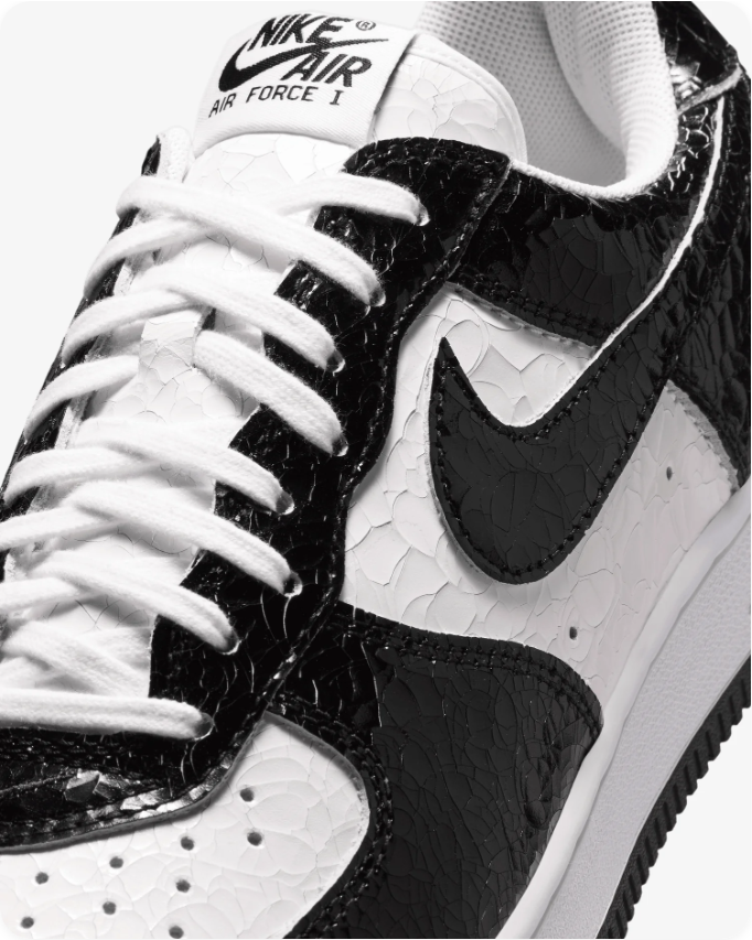 Nike Air Force 1 Low – Black Patent Croc / White
