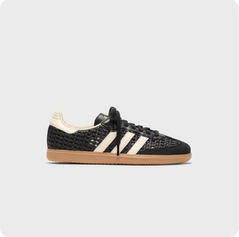 Adidas Samba Woven Black Cream side view