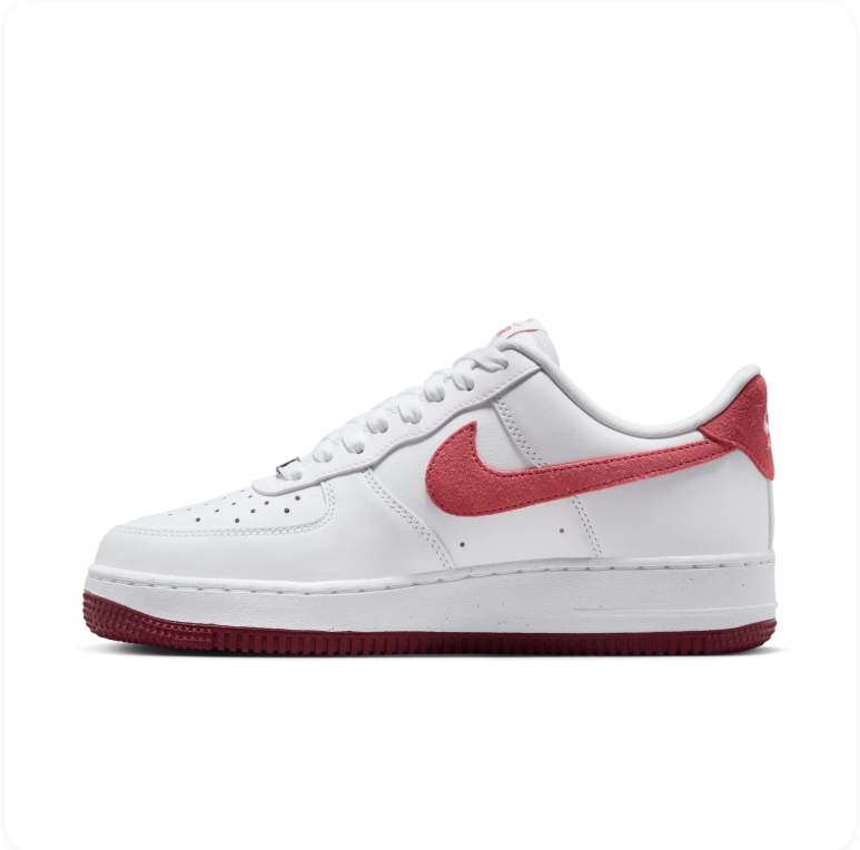 Nike Air Force 1 '07 – White / Adobe / Team Red