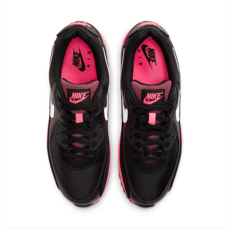 Nike Air Max 90 – Black / White / Racer Pink