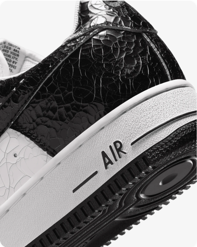 Nike Air Force 1 Low – Black Patent Croc / White