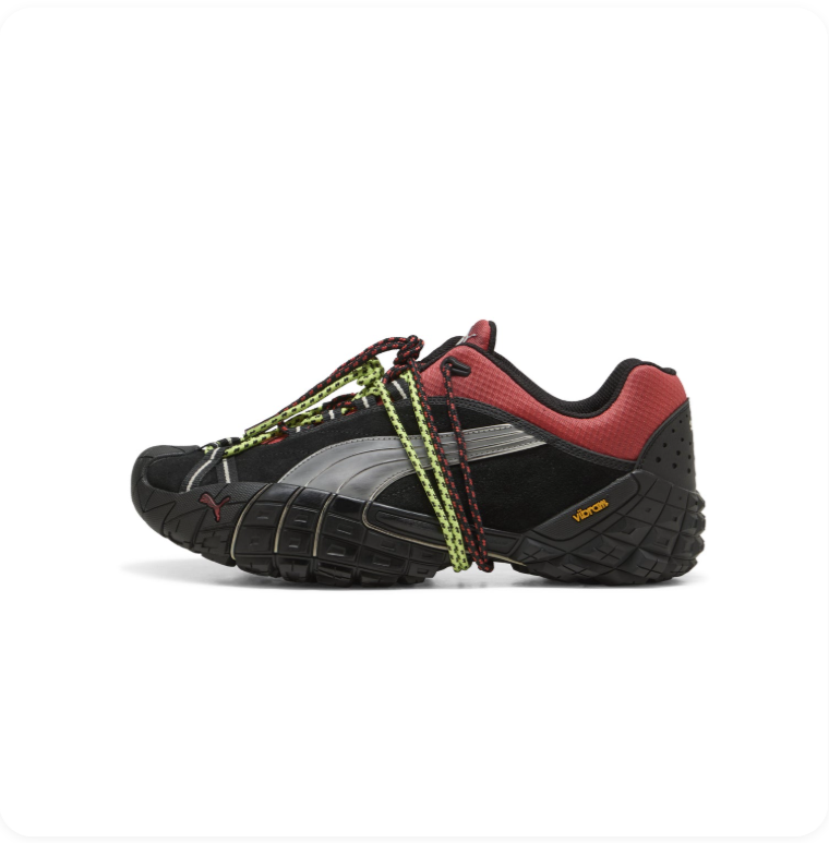 Puma Nitefox Trail – Black / Dark Red / Lime Green
