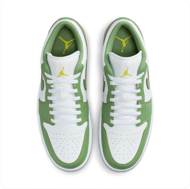 Air Jordan 1 Low – White / Chlorophyll
