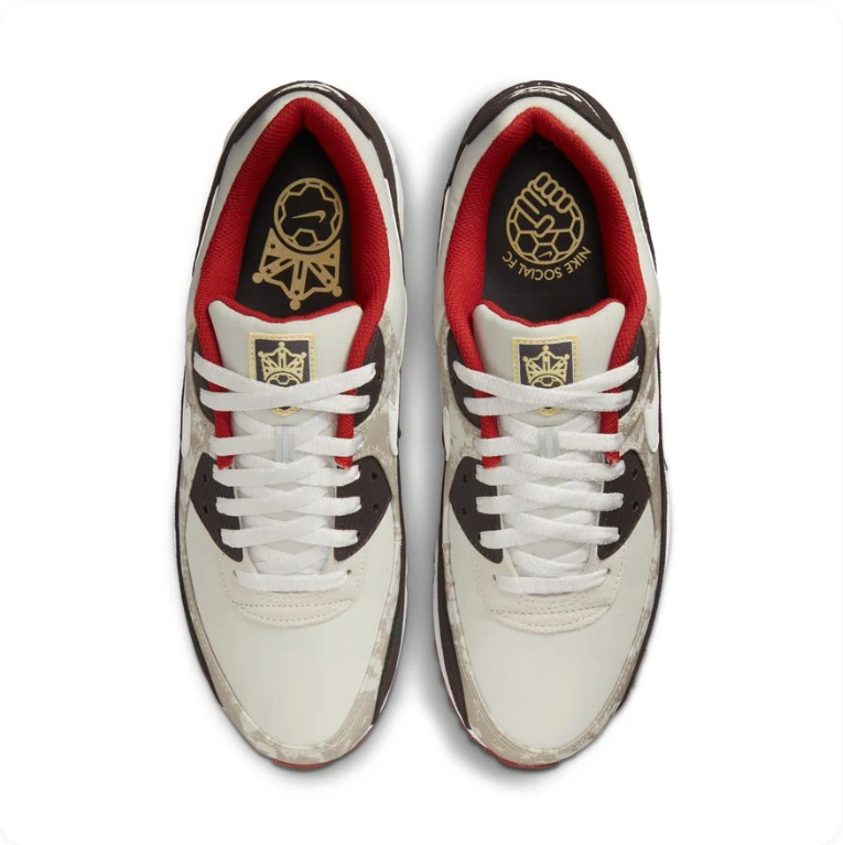 Nike Air Max 90 SE – Dark Espresso / Desert Camo / University Red