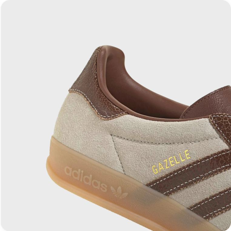 Adidas Gazelle Indoor – Cream / Dark Brown / Gum