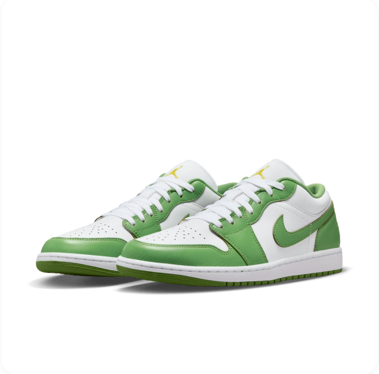 Air Jordan 1 Low – White / Chlorophyll