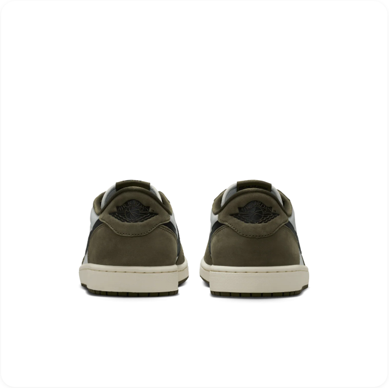 Air Jordan 1 Retro Low OG – White / Medium Olive / Black