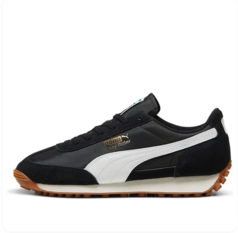 Puma Easy Rider Black White Gum side view 1