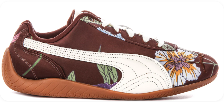 Puma Speedcat OG Burgundy Botanical Floral Print side view 2
