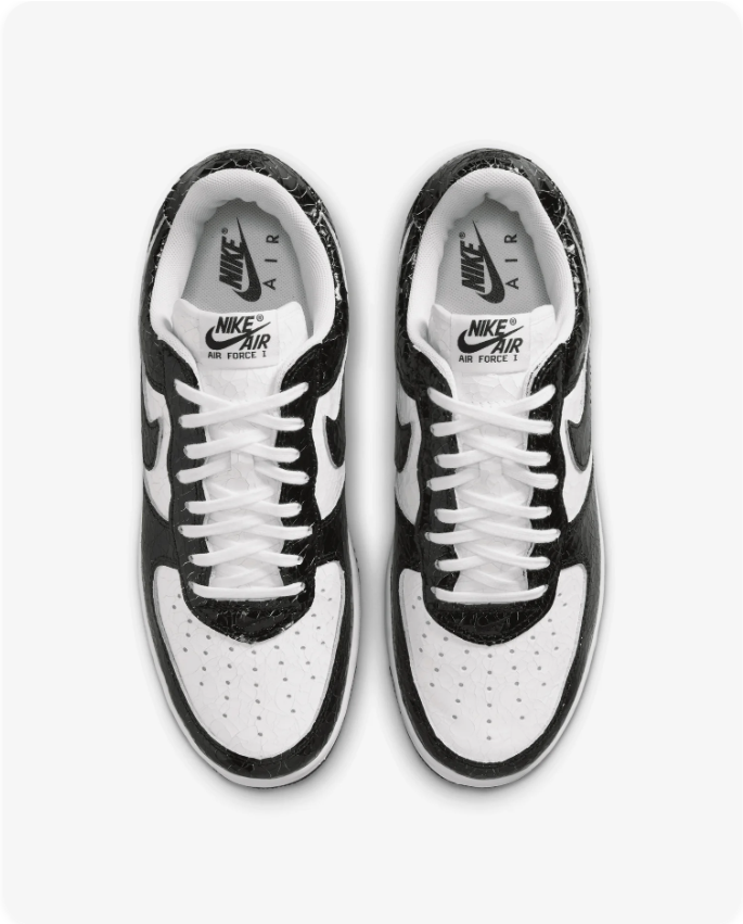 Nike Air Force 1 Low – Black Patent Croc / White