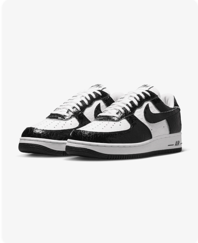 Nike Air Force 1 Low – Black Patent Croc / White