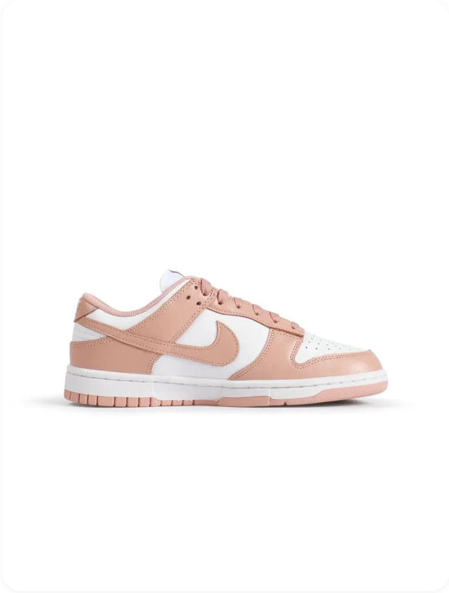 Nike Dunk Low – White / Rose Whisper (Pink Oxford)