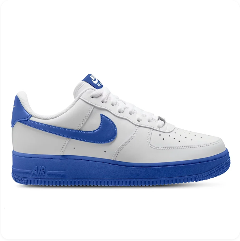 Nike Air Force 1 07 White Game Royal Blue side view 1