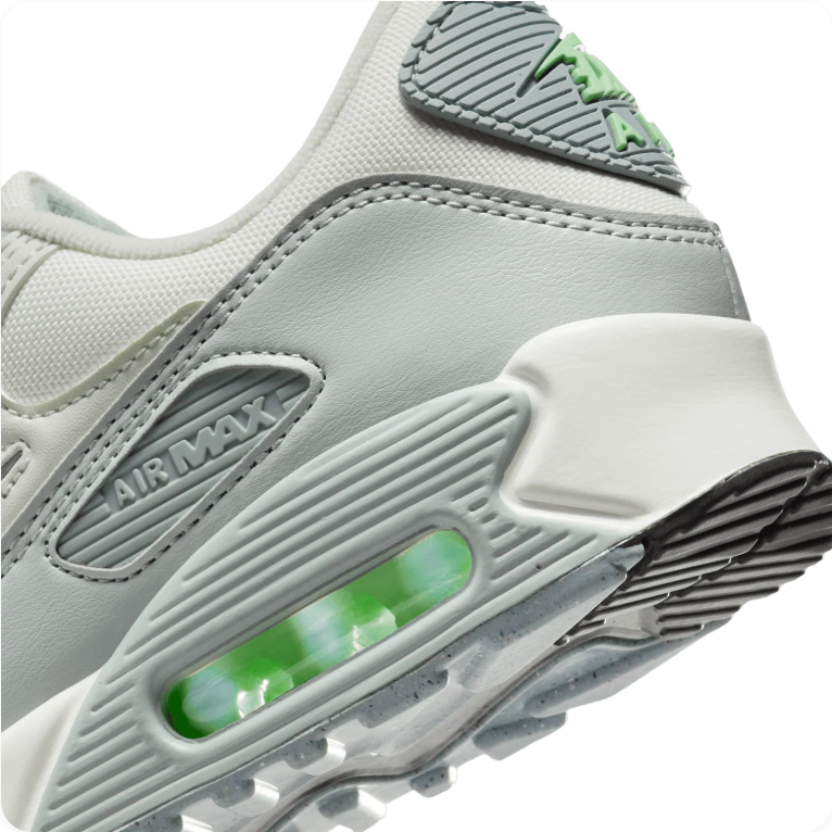 Nike Air Max 90 – Summit White / Wolf Grey / Vapor Green