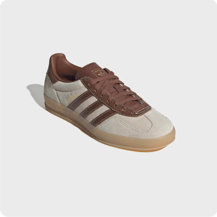 Adidas Gazelle Indoor Cream Brown side view