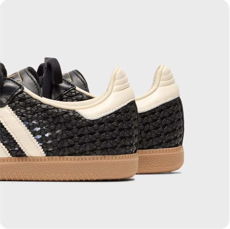 Adidas Samba Woven – Black / Cream / Gum