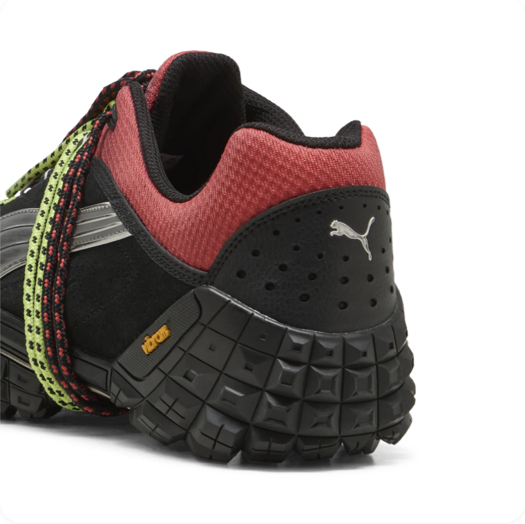 Puma Nitefox Trail – Black / Dark Red / Lime Green