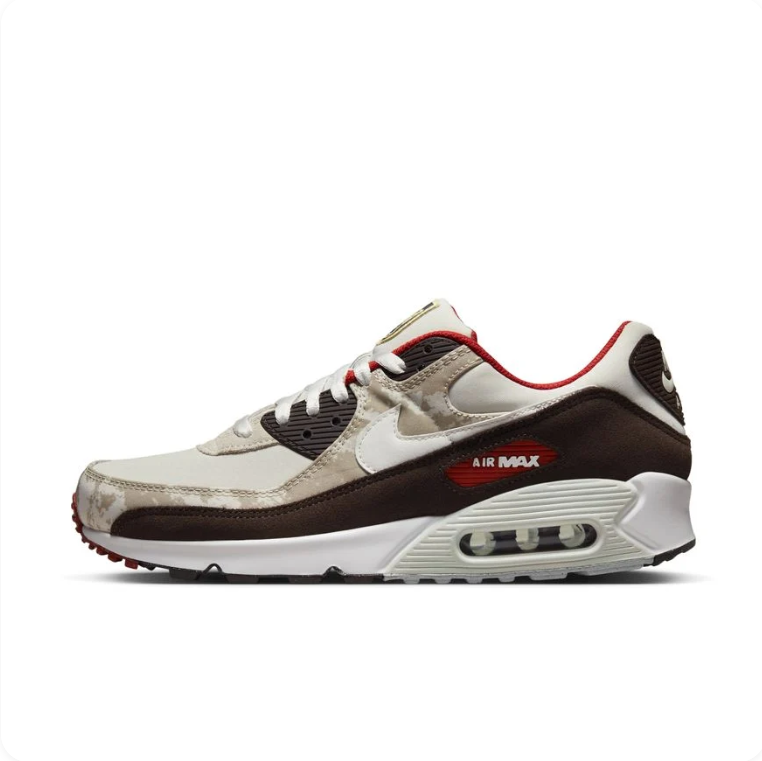 Nike Air Max 90 SE – Dark Espresso / Desert Camo / University Red