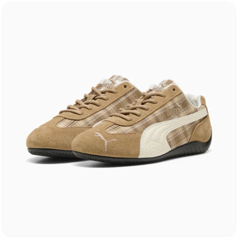 Puma Speedcat OG – Toasted Coconut / Plaid / Warm White
