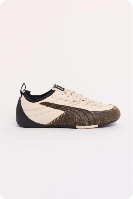 Puma Low-Profile Sneaker – Cream / Olive Cork Wrap / Black