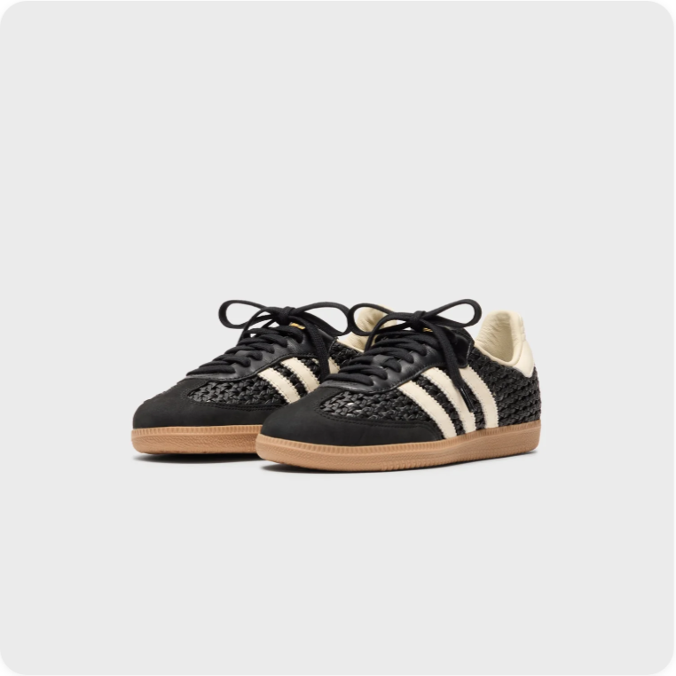 Adidas Samba Woven – Black / Cream / Gum