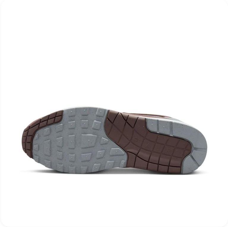 Nike Air Max 1 – Light Silver / Smoky Mauve / Chocolate Brown